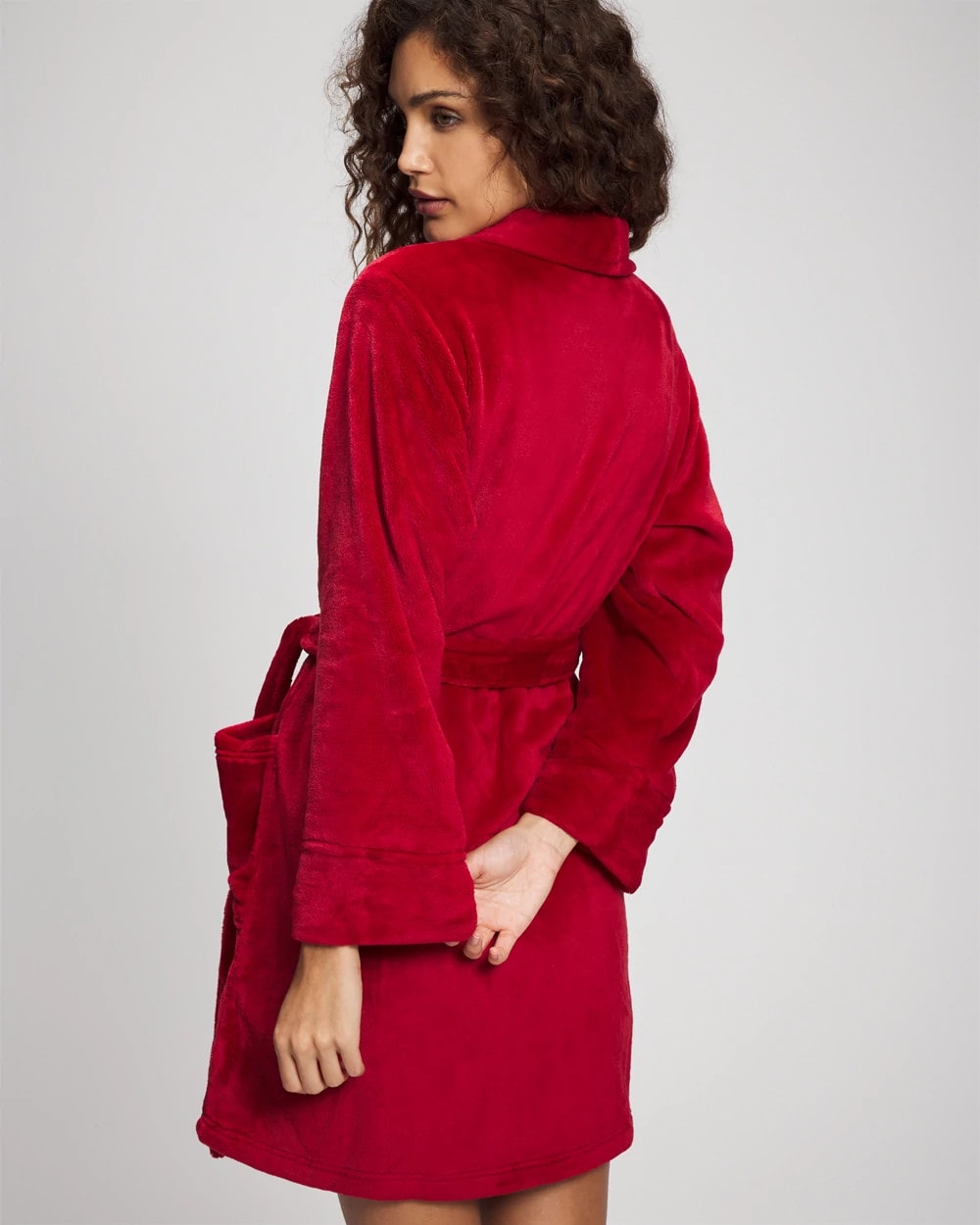 Plush Short Robe - PAINT THE TOWN RED | Soma Women