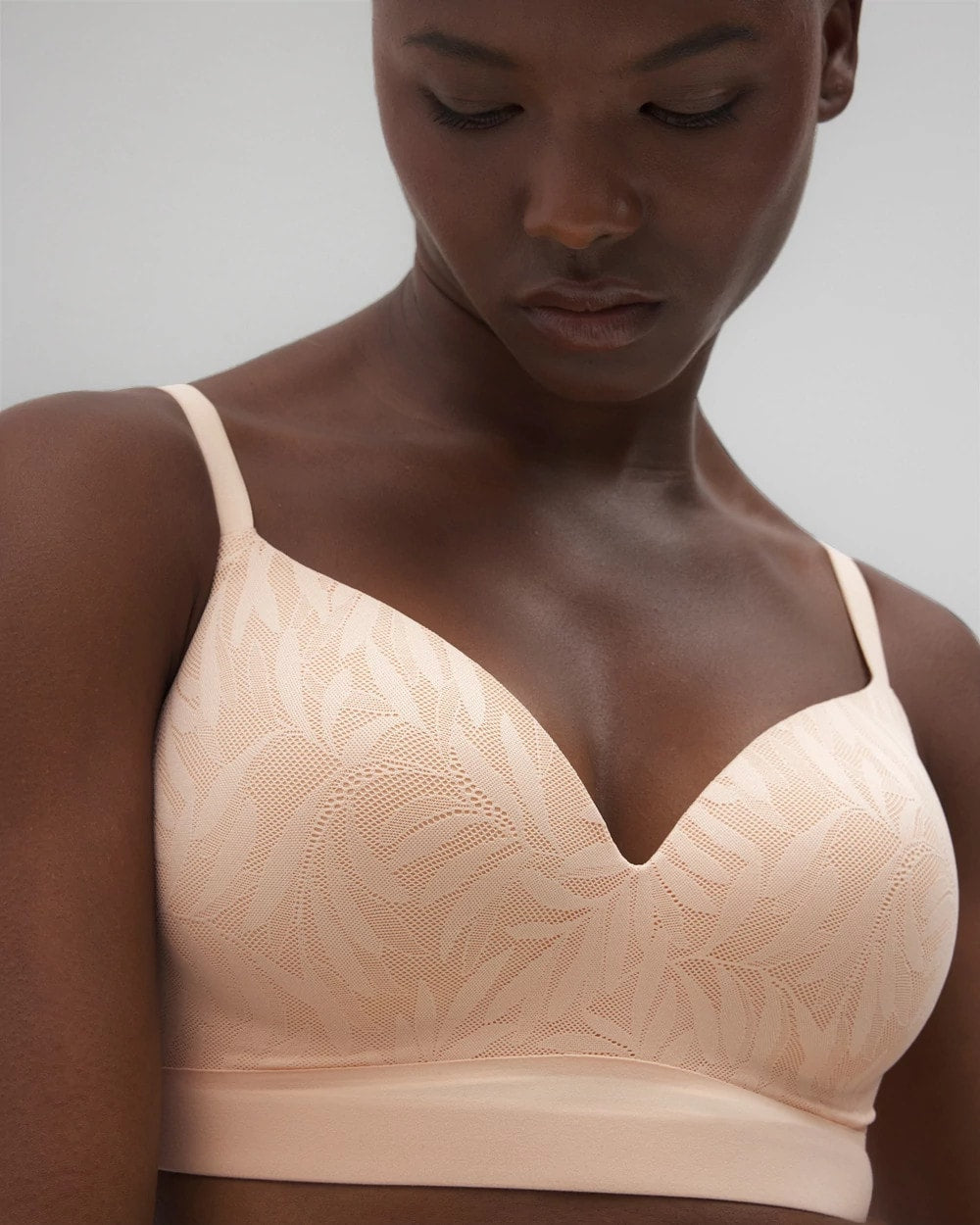 Wireless Bra with Lace - PEACH PARFAIT | Soma Women