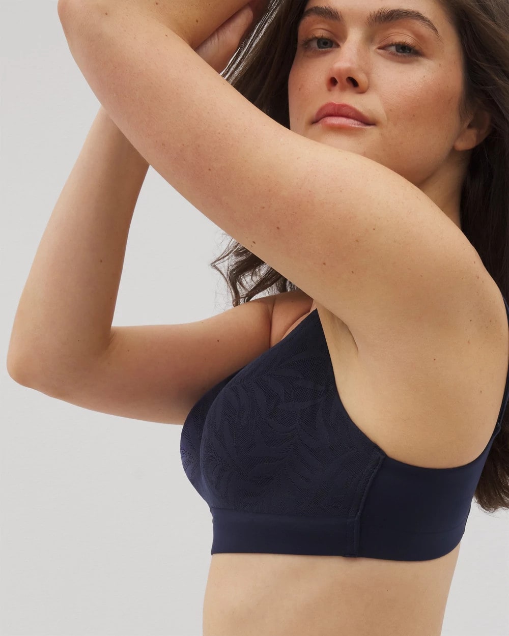 Wireless Bra with Lace - NIGHTFALL NAVY | Soma Women