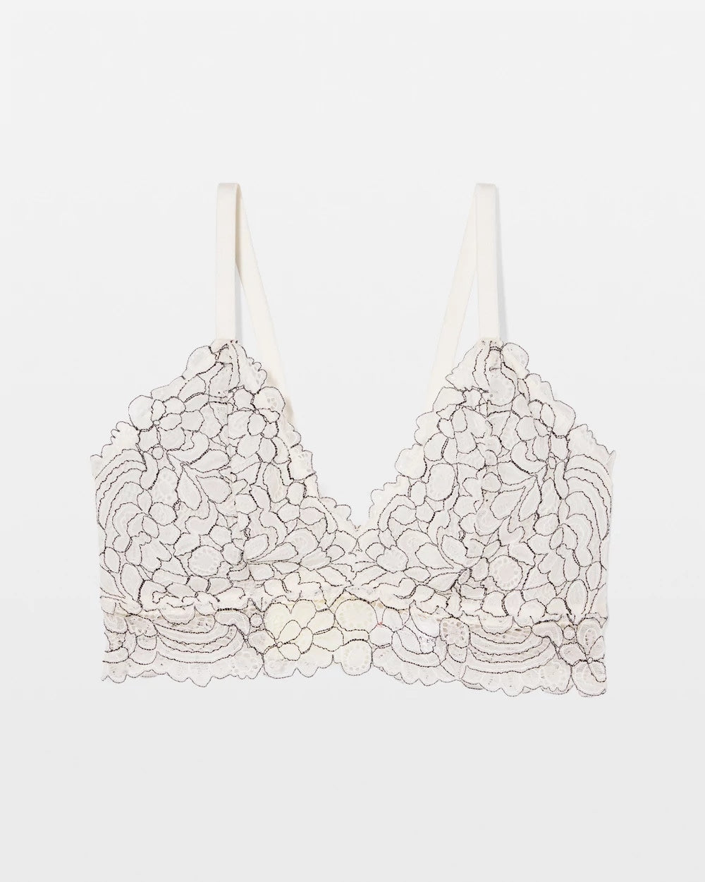 Corded Lace Bralette - IVORY/BLACK CD | Soma Women