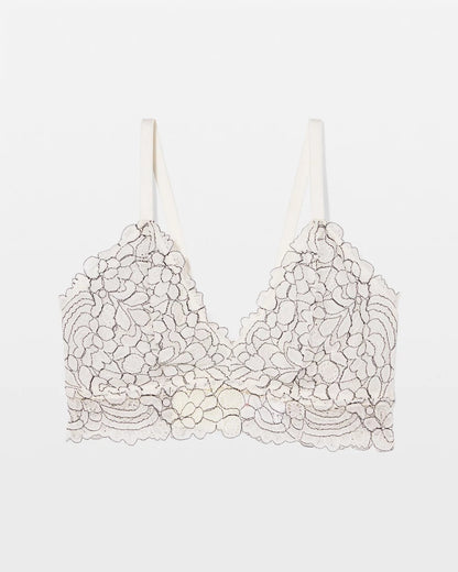 Corded Lace Bralette - IVORY/BLACK CD | Soma Women