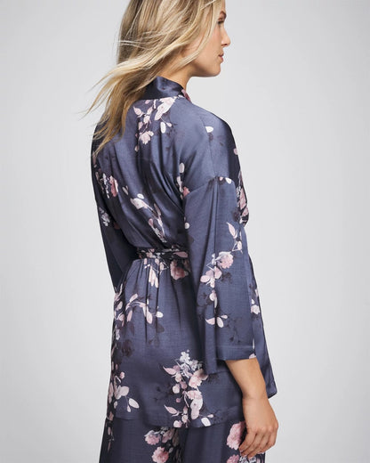 Short Robe - FLORAL DREAMS GRAY | Soma Women