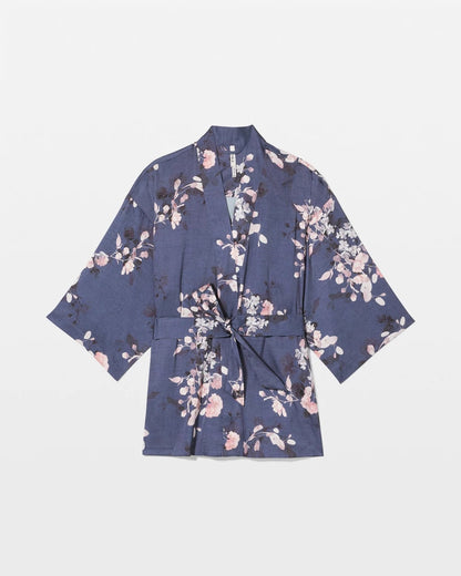 Short Robe - FLORAL DREAMS GRAY | Soma Women