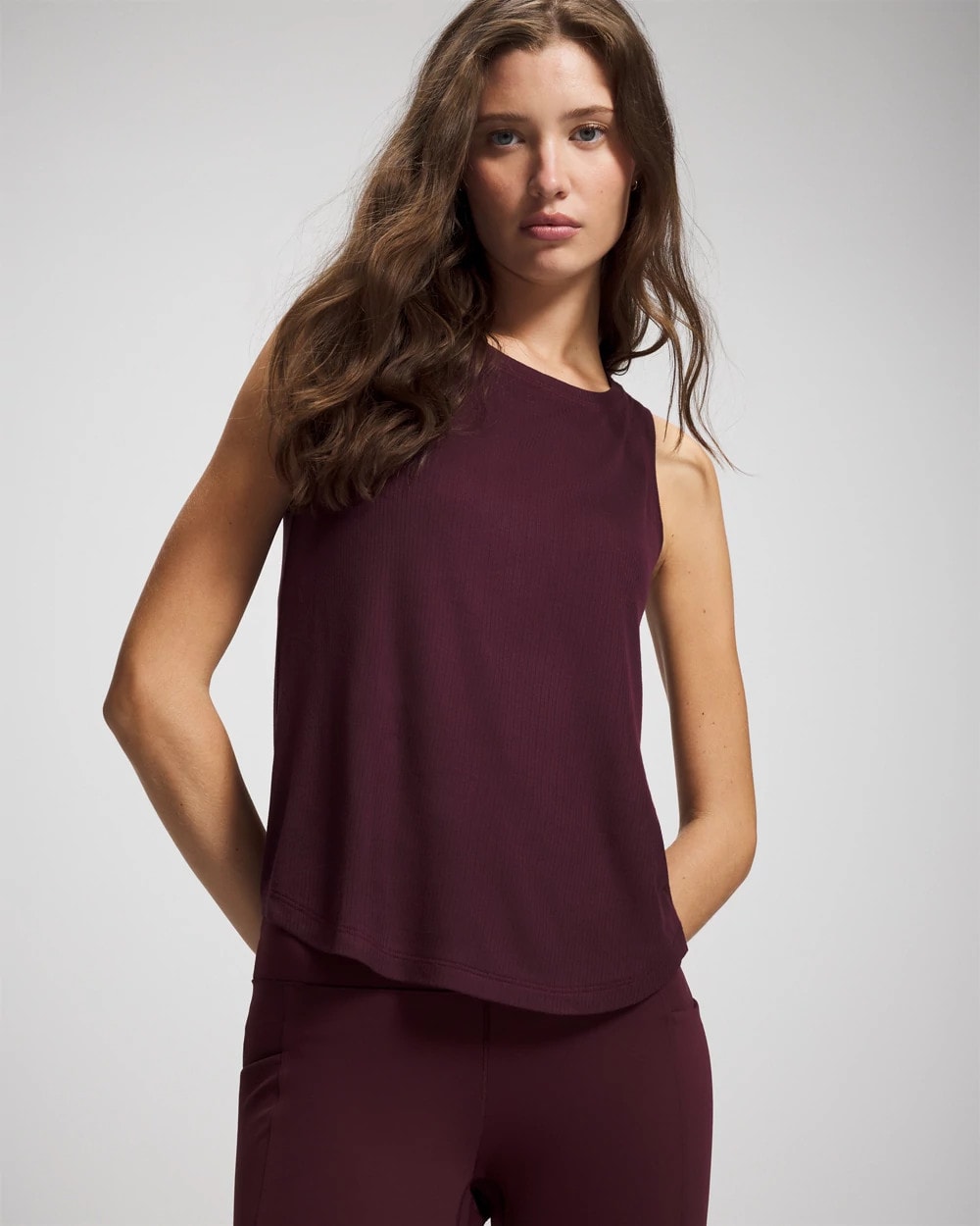 Rib Knit Tank - MERLOT | Soma Women