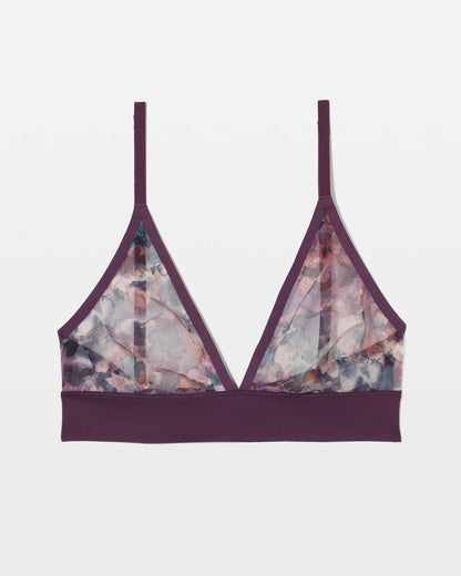 Triangle Mesh Bralette - FLORAL MIRAGE MINI BLUE | Soma Women