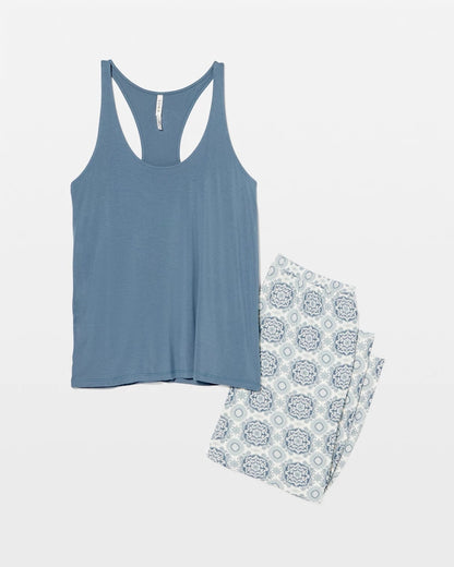 Tank + Crop Pants Pajama Set - HAVEN TILE MINI GREEN | Soma Women