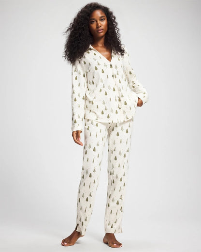 Ankle Pajama Pant - FESTIVE FIRS CHAMP DREAMS | Soma Women