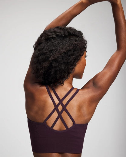 Longline Bra with Strappy Back - PLUM PERFECT | Soma Women