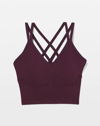Longline Bra with Strappy Back - PLUM PERFECT | Soma Women