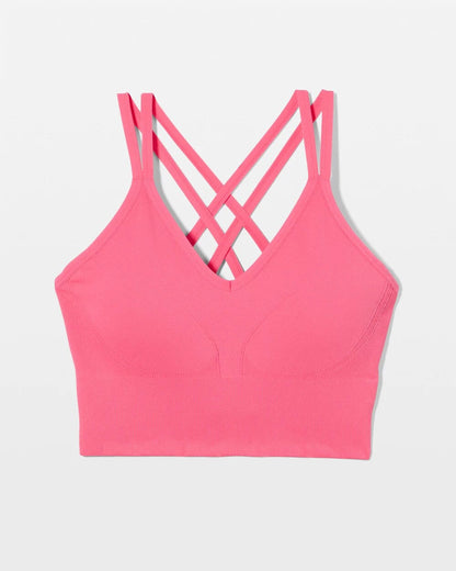 Longline Bra with Strappy Back - CAMELLIA ROSE | Soma Women