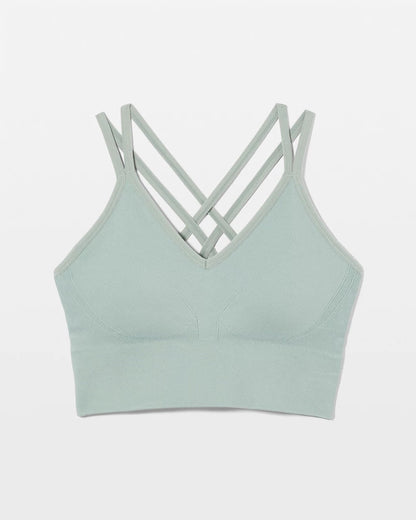 Longline Bra with Strappy Back - CHINOIS GREEN | Soma Women