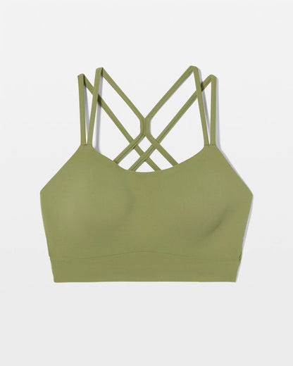 Racerback Yoga Bra - VETIVER GREEN | Soma Women