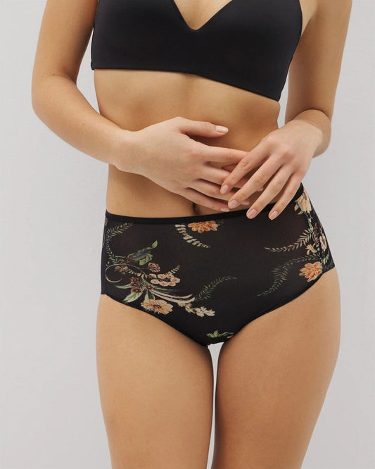 Modern Brief Panty - PARADISE PLUMES D M BLACK | Soma Women