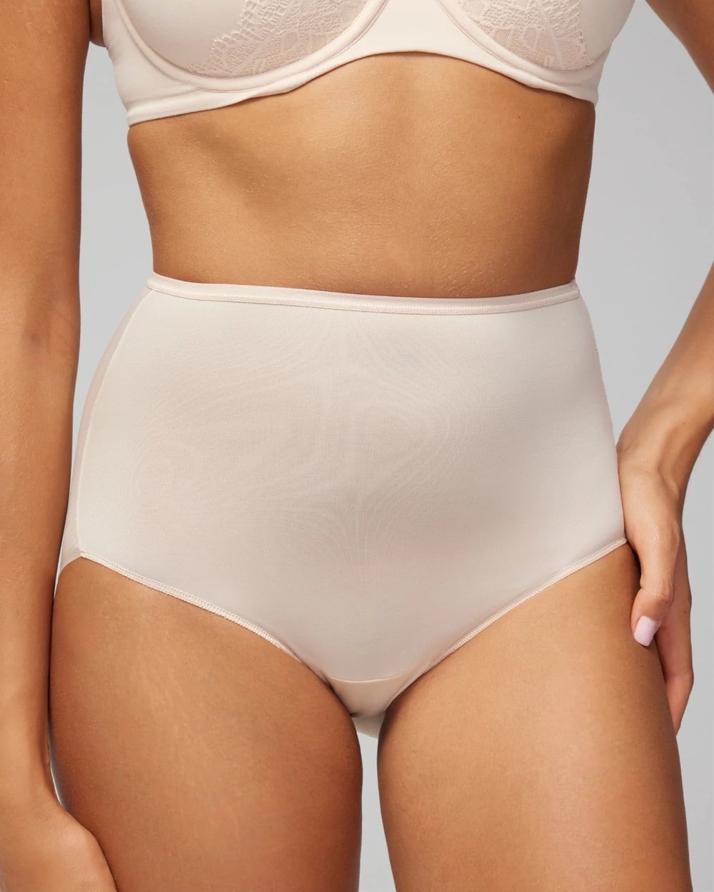 High-Waist Brief Panty - PALE SAND | Soma Women
