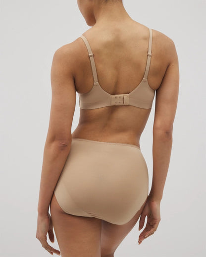 Vanishing Edge Microfiber Modern Brief Panty with Lace - WARM AMBER | Soma Women