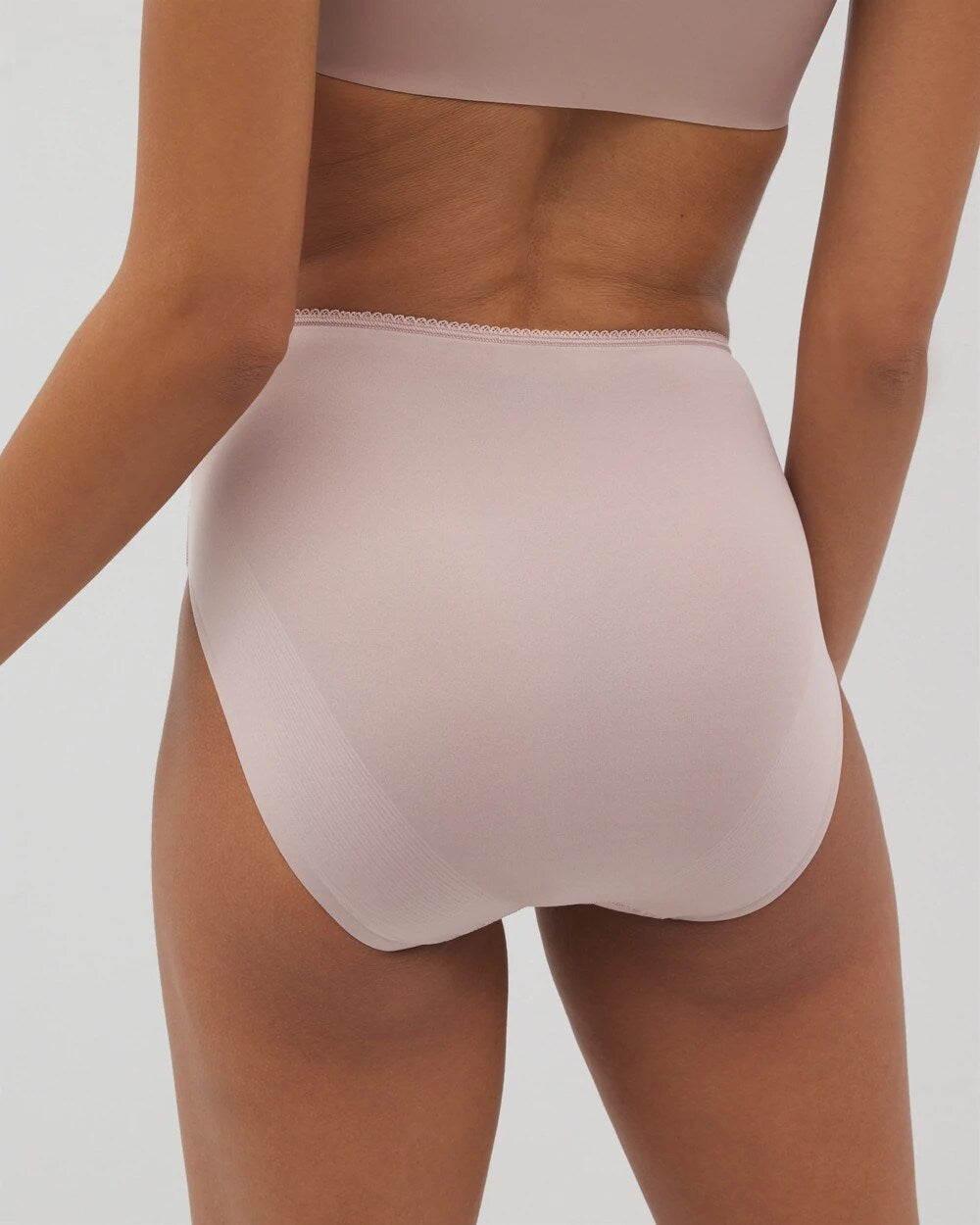 Vanishing Edge Microfiber Modern Brief Panty with Lace - ADOBE ROSE | Soma Women