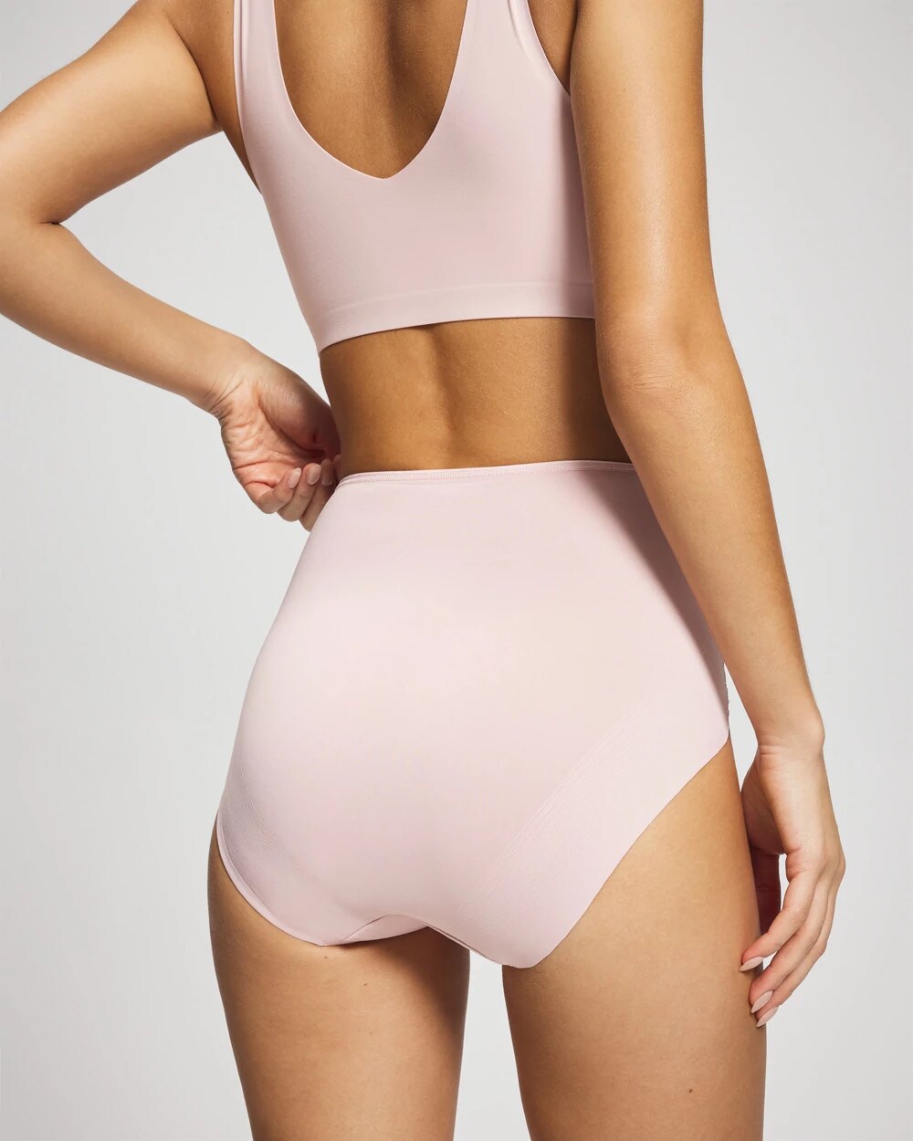 Tummy High-Waist Brief Panty with Lace - PRETTY PINK | Soma Women