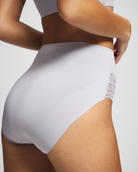 Tummy High-Waist Brief Panty with Lace - BLUE OPAL | Soma Women