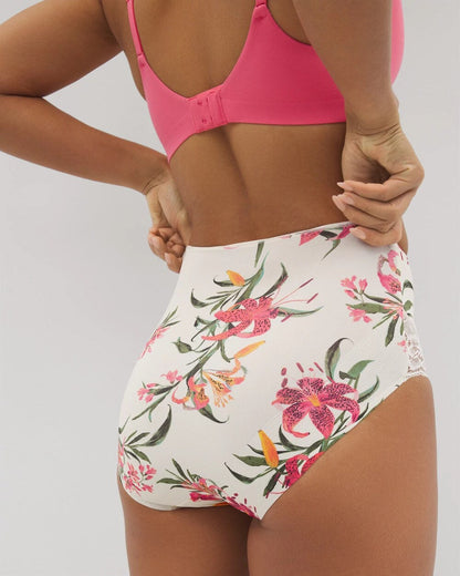 Tummy High-Waist Brief Panty with Lace - LE TIGRE FLORA MINI CH | Soma Women