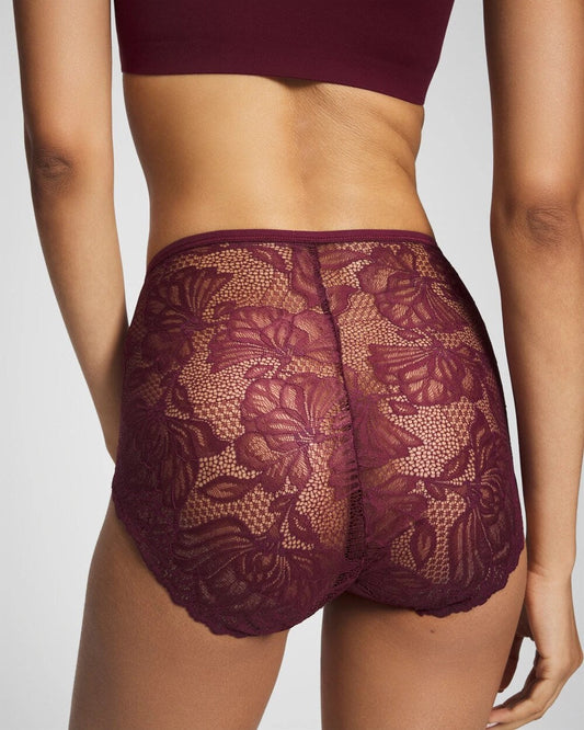 Lace Back Modern Brief Panty - VELVET PLUM | Soma Women