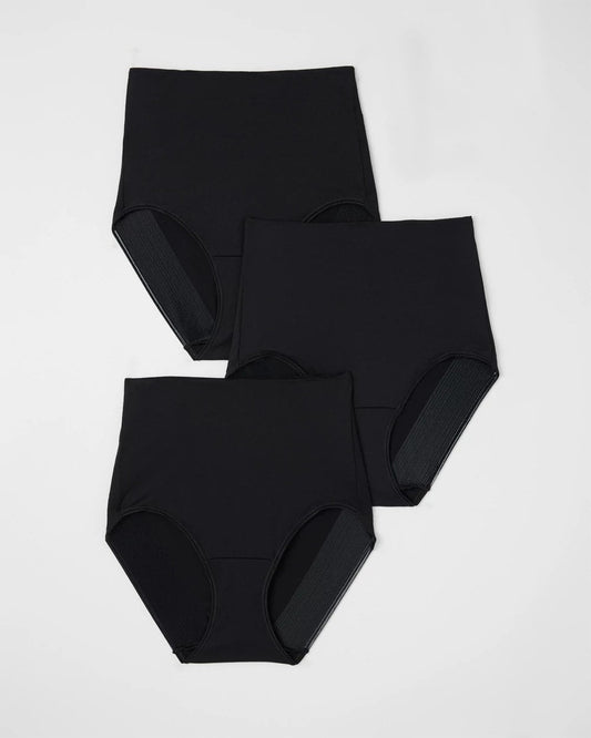 Tummy High-Waist Brief Panty 3 Pack - BLACK MULTI PACK | Soma Women