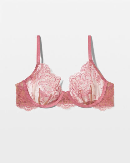Tattoo Embroidered Perfect Coverage Bra - ANTIQUE PINK | Soma Women