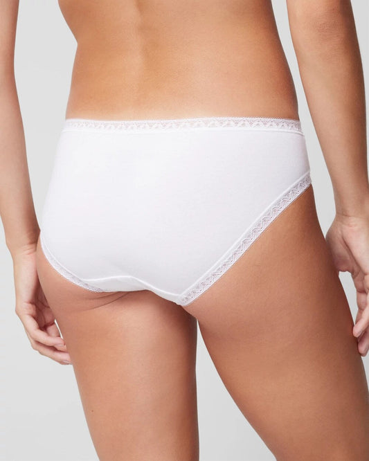 Cotton Hipster Panty with Lace Trim - OPTIC WHITE | Soma Women