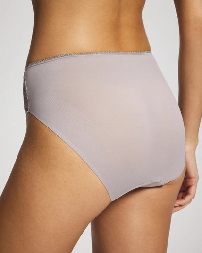 Edge High-Leg Panty with Lace - MINERAL GRAY | Soma Women
