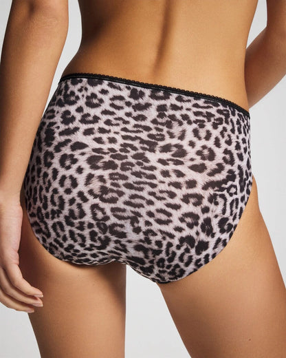 Edge High-Leg Panty with Lace - DIVINE LEOPARD MINI TAUPE | Soma Women
