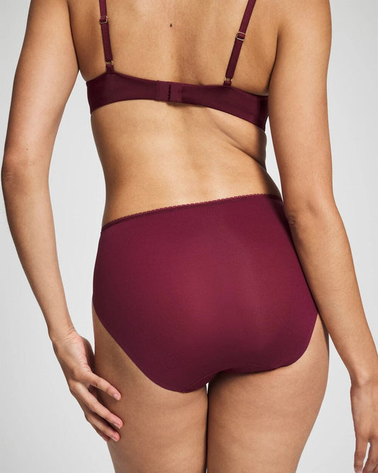 Edge High-Leg Panty with Lace - VELVET PLUM | Soma Women