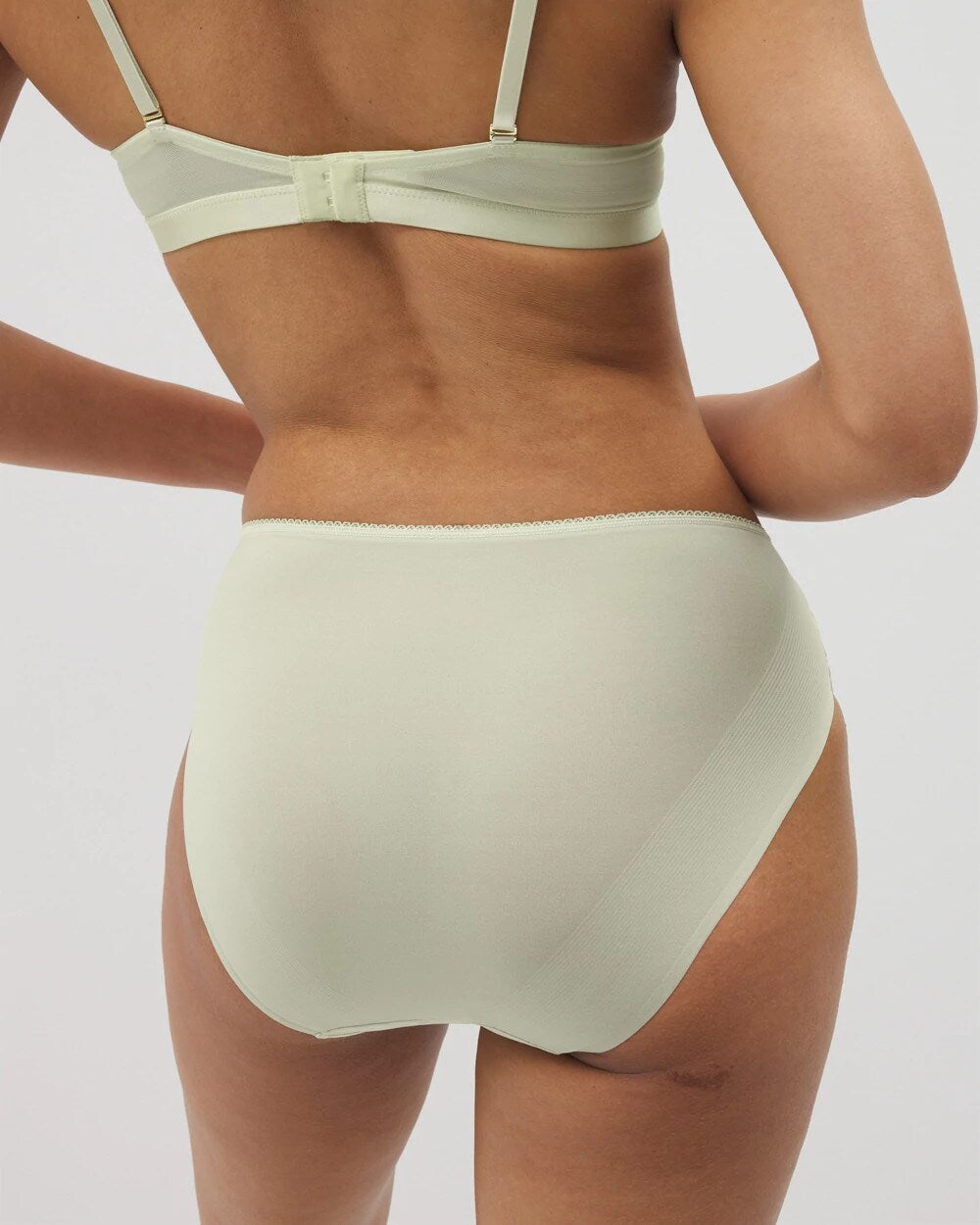 Edge High-Leg Panty with Lace - ALOE WASH | Soma Women