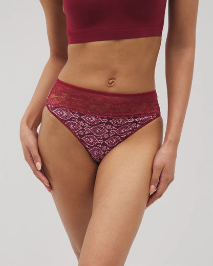 Edge High-Leg Panty with Lace - PLENTIFUL PIECES KISS | Soma Women