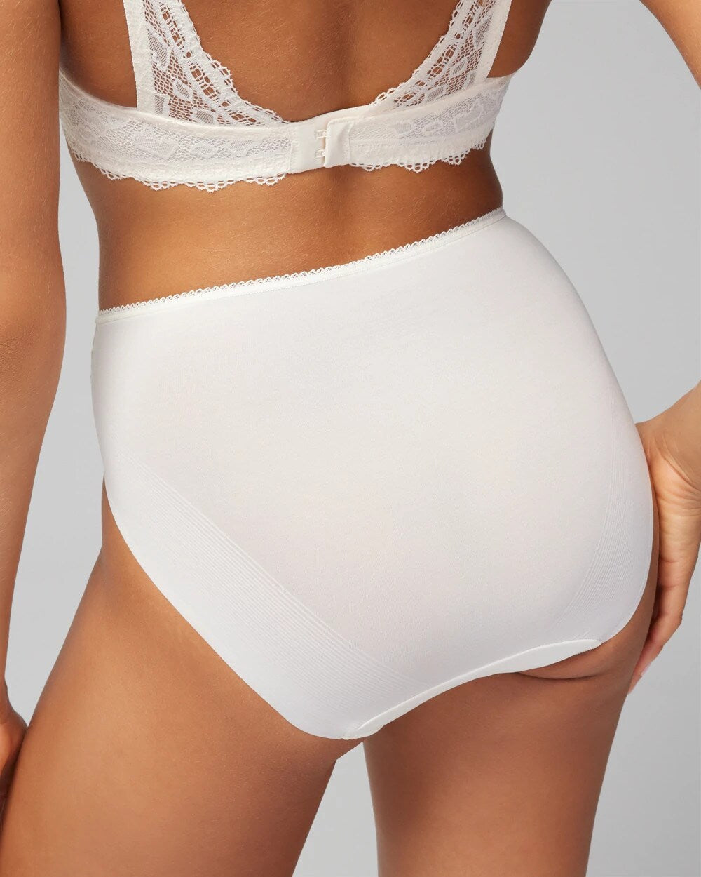 High-Leg Panty with Lace - IVORY | Soma Women