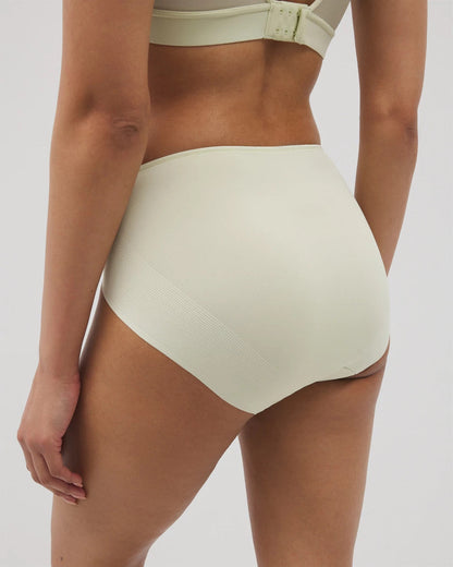 Tummy High-Leg Brief Panty with Lace - ALOE WASH | Soma Women