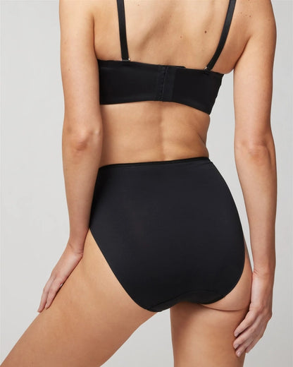 High-Leg Brief Panty with Lace - BLACK | Soma Women