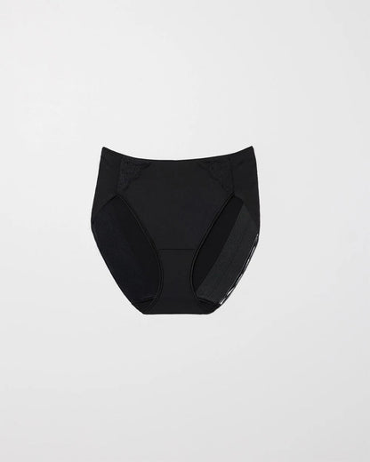 High-Leg Brief Panty with Lace - BLACK | Soma Women