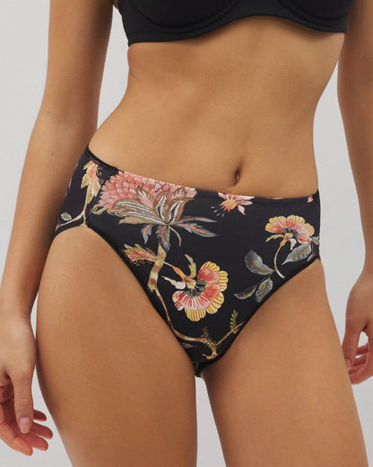 High-Leg Brief Panty - JAIPUR FLORAL BLACK | Soma Women