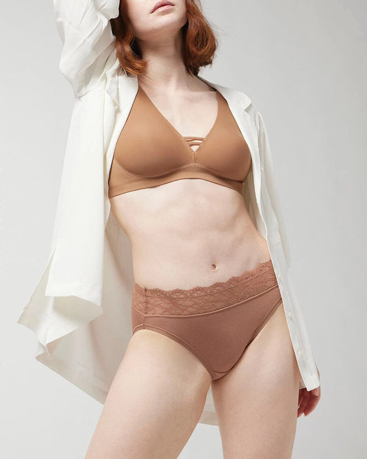 High-Leg Panty with Enchanting Lace - WARM SIENNA | Soma Women