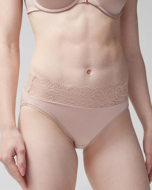 High-Leg Panty with Enchanting Lace - ADOBE ROSE | Soma Women