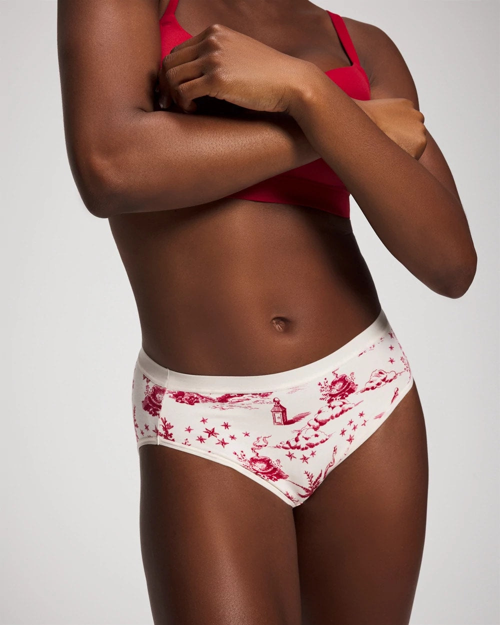 Cotton High-Leg Panty - ENCHANTED TOILE CHAMPAGNE | Soma Women