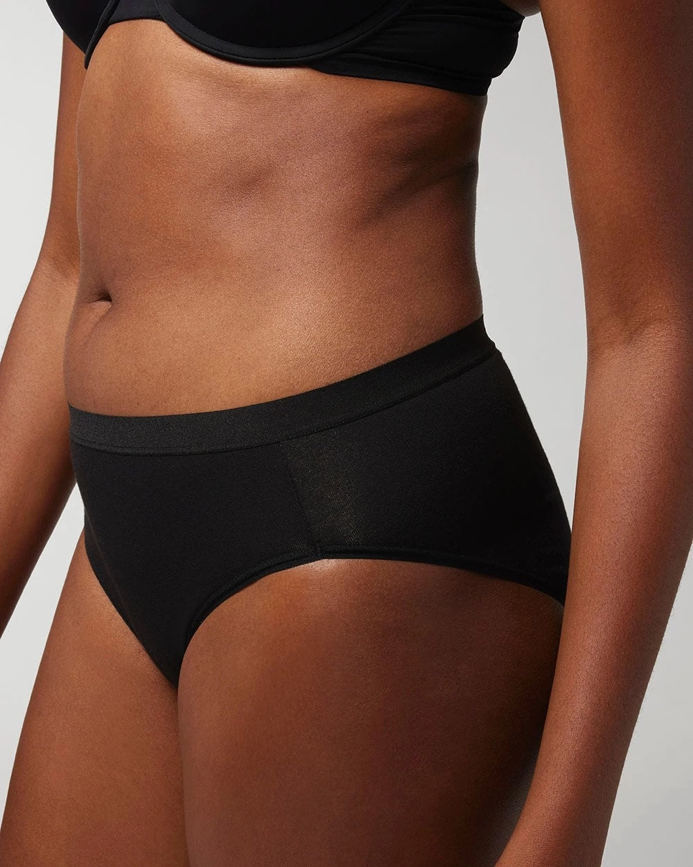 Cotton High-Leg Panty - BLACK | Soma Women