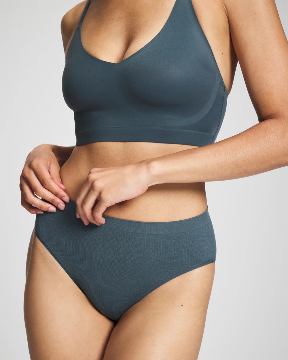 Seamless Rib High-Leg Panty - PETROL | Soma Women