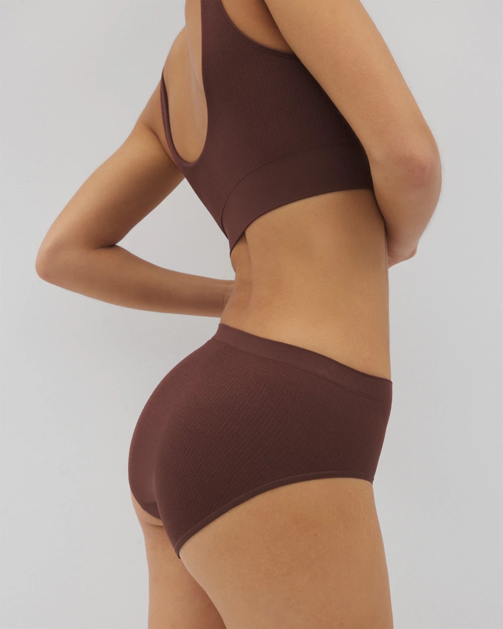Seamless Rib High-Leg Panty - MOCHA | Soma Women
