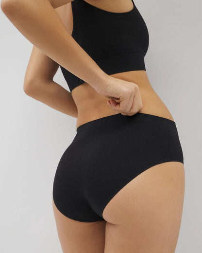 Seamless Rib High-Leg Panty - BLACK | Soma Women