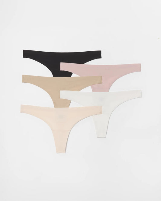 Soft Stretch Thong Panty 5 Pack - BASIC MULTI PACK | Soma Women