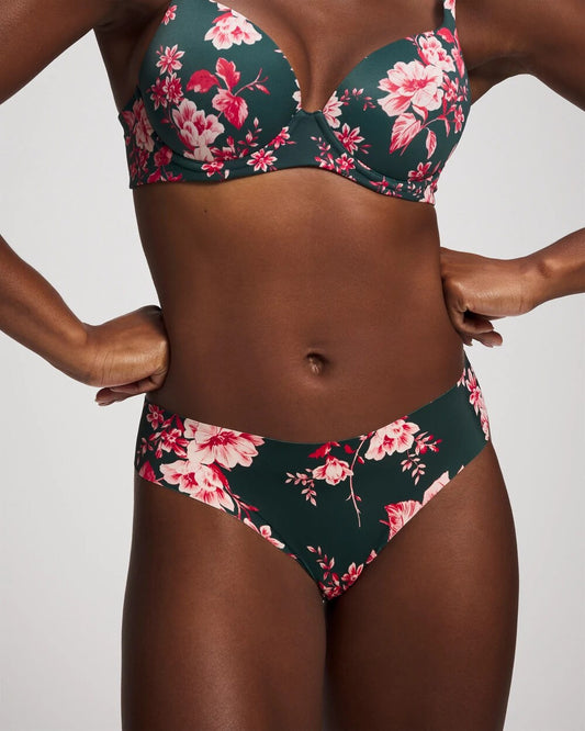 Thong Panty - COTTAGE FLORAL MINI GREEN | Soma Women