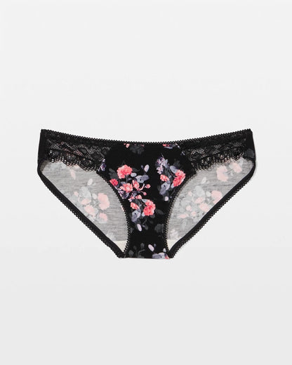 Bikini Panty with Lace - FLORAL DREAMS BLACK MINI | Soma Women