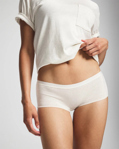 Cotton Boyshort Panty - HEATHER ECRU | Soma Women