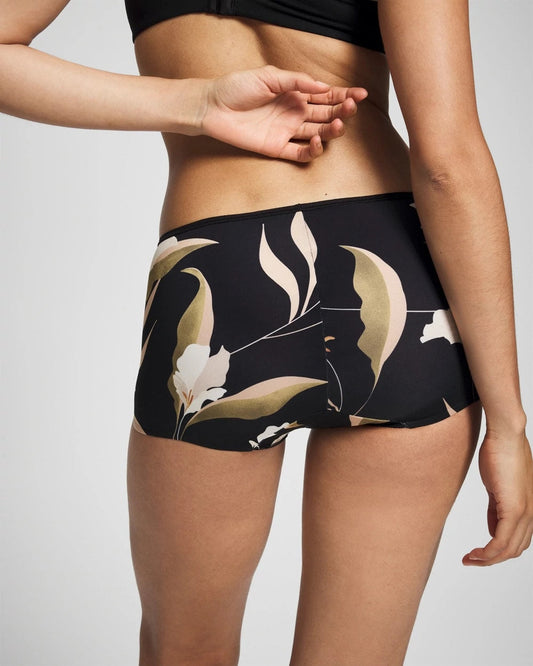 Edge Boyshort Panty - MYSTIC BLOOMS MINI BLACK | Soma Women