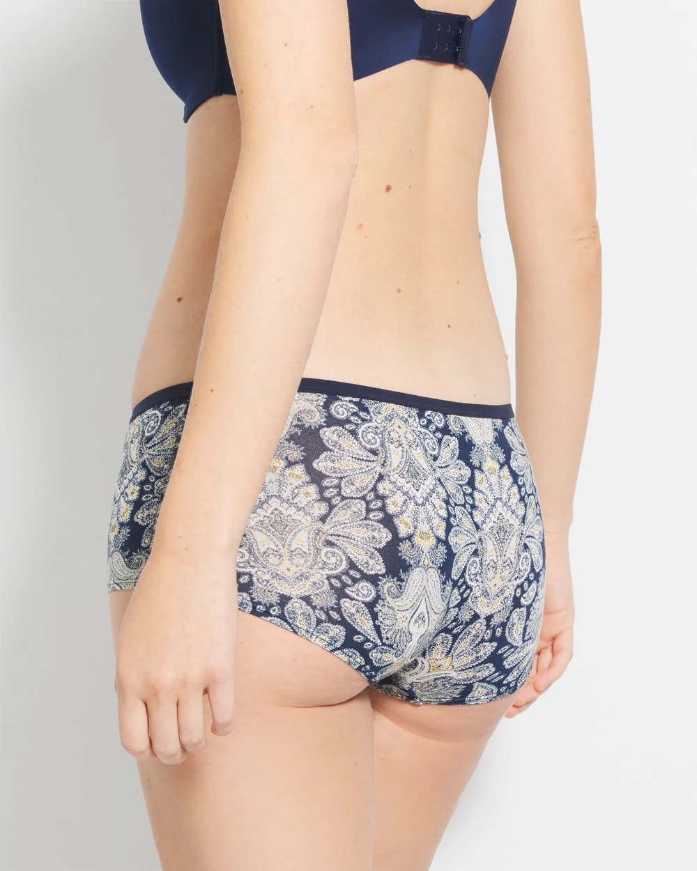 Boyshort Panty with Enchanting Lace - STYLISH PAISLEY M NAVY | Soma Women